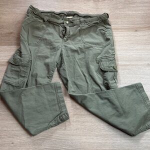 Vintage Faded Glory Olive Green Utility cargo capri - 10